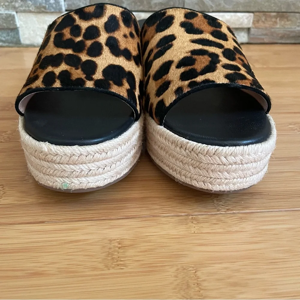 NEW J. Crew Calf Hair Camilla Espadrille Slide Sandals